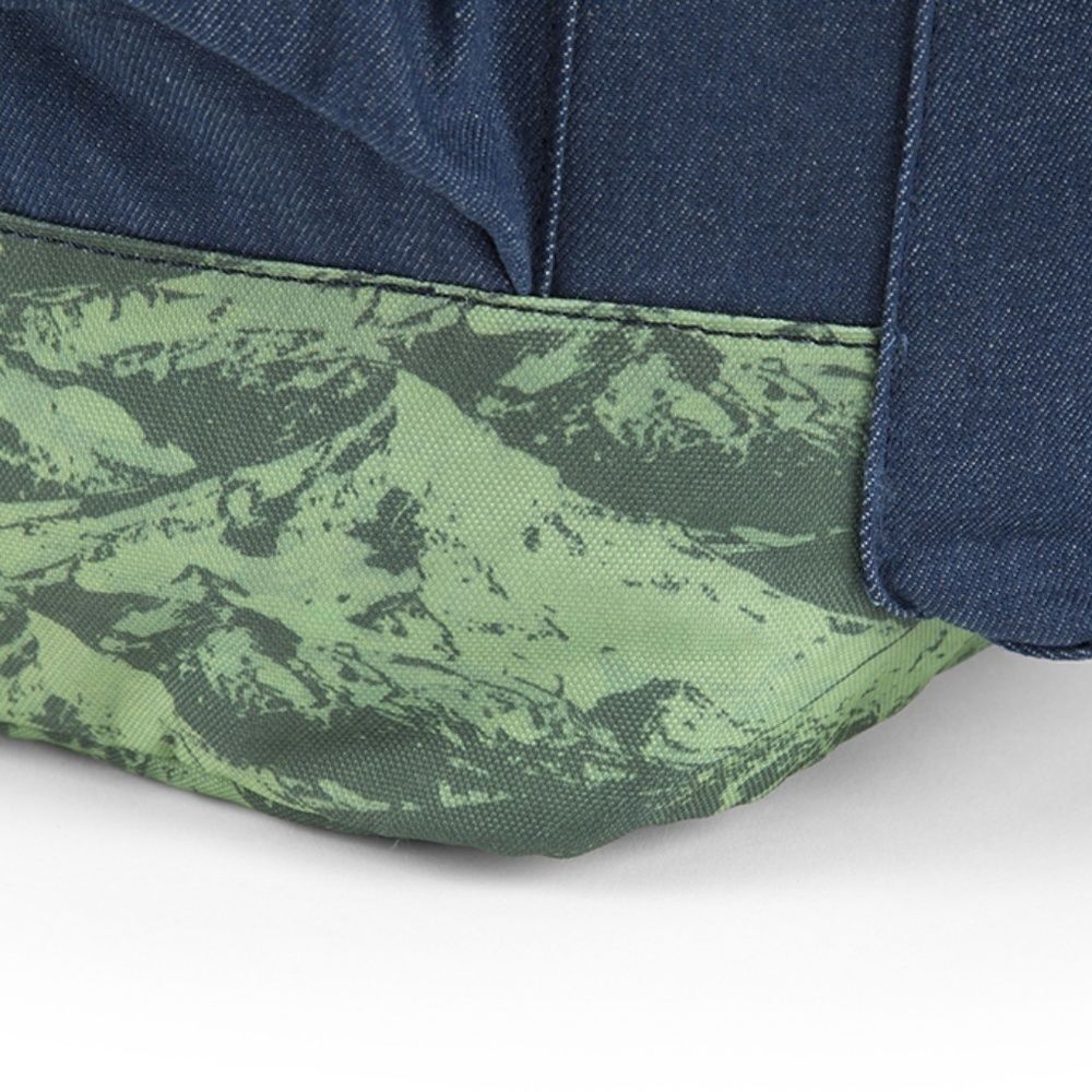 RARE NIKE TedX Portland Oregon Rare Backpack Blue Denim Red Mount Hood Graphic - Picture 3 of 6